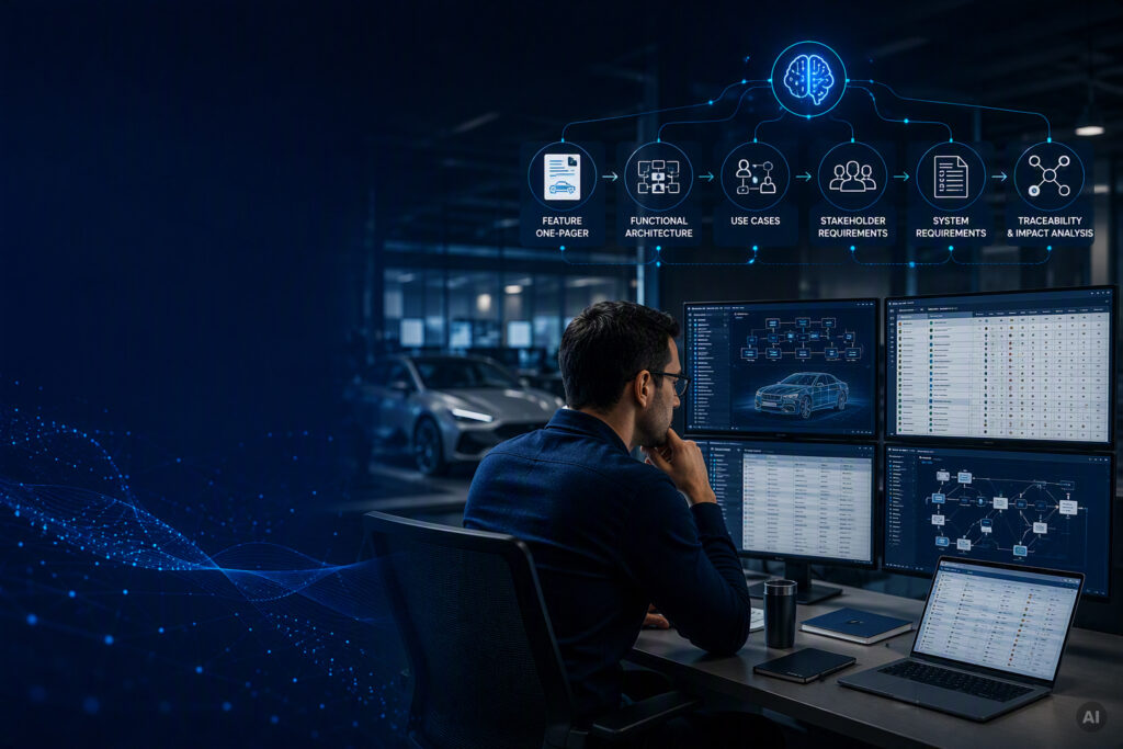 FEVIntelliGen - Systems Engineering with AI Engineer working with FEV IntelliGen multi-agent GenAI platform for AI Systems Engineering artifact generation